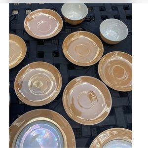 Vintage Phoenix Czech Iridescent Orange China